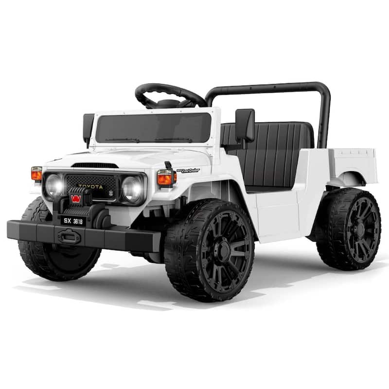 12V Licensed Toyota Electric Car Toy Ride on Truck for Best Kids Gift - White