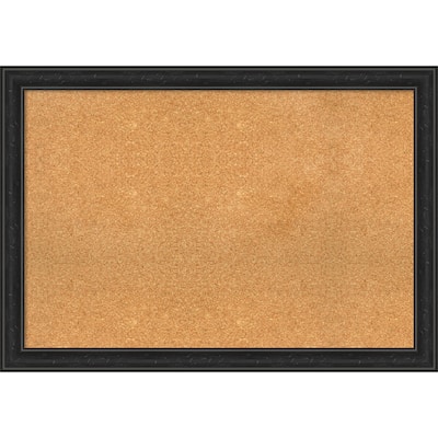 Shipwreck Black Narrow Framed Cork Bulletin Memo Board