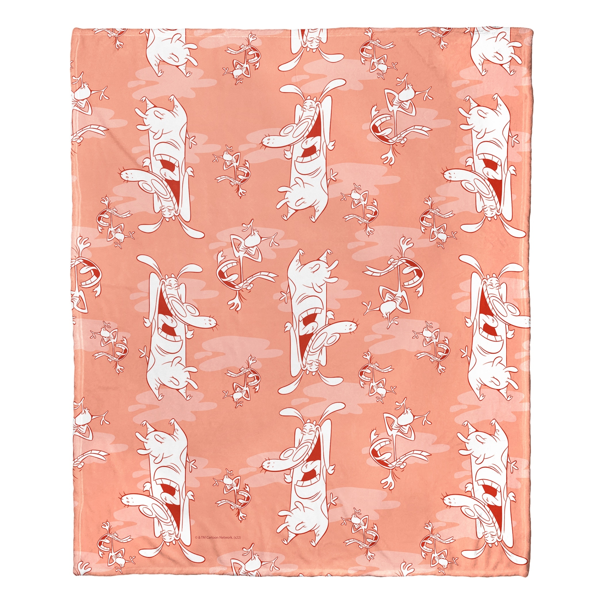 Cartoon Network's Cow And Chicken Silk Touch Throw Blanket Cow And Chicken Repeat