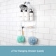 preview thumbnail 9 of 11, Kenney Rust-Resistant 2-Tier Small Hanging Shower Caddy - White