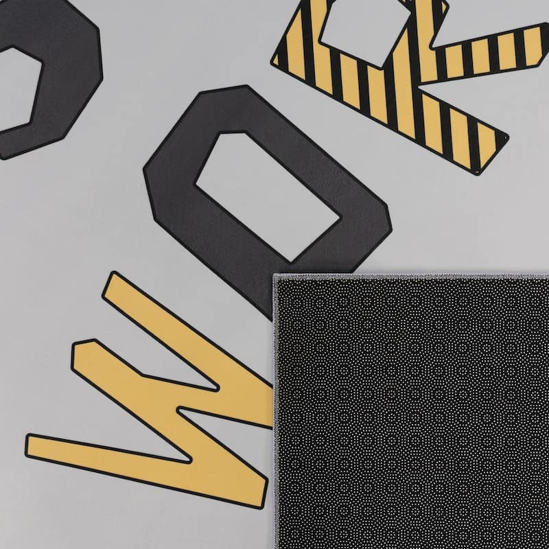 Kids Rug for Nursery Construction Road Play Mat with Cranes and Trucks