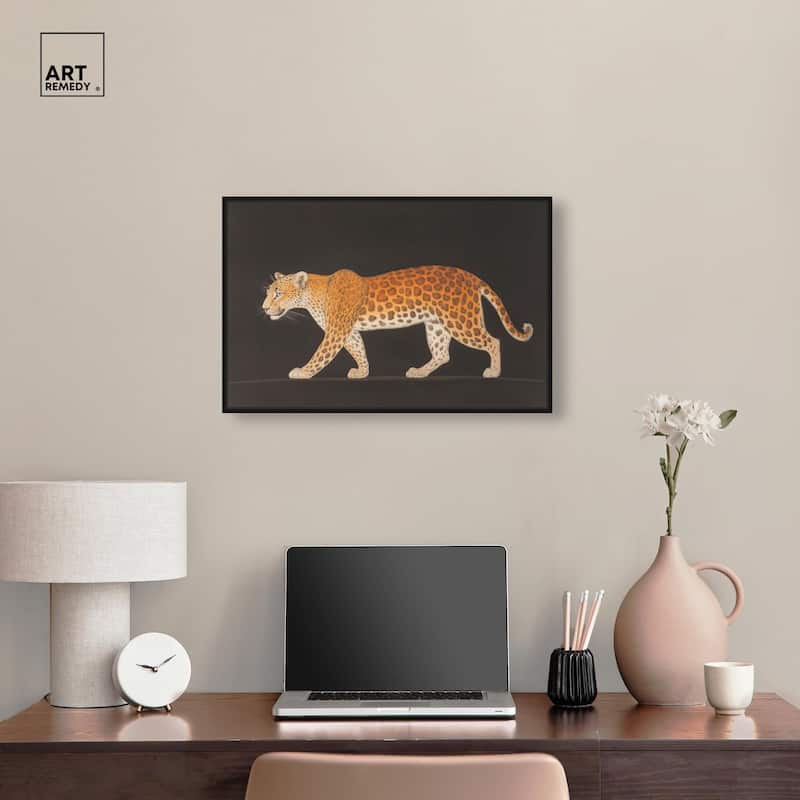 Golden Leopard Canvas by Art Remedy