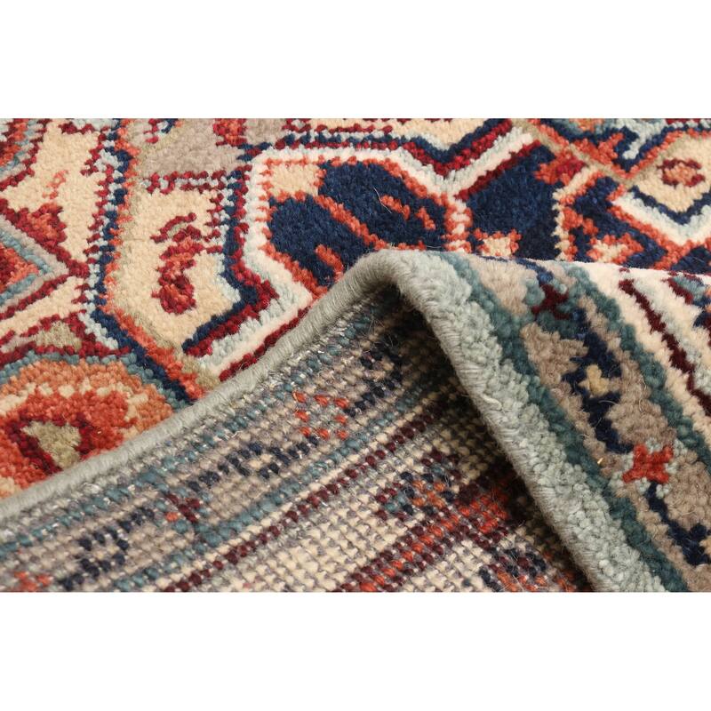 ECARPETGALLERY Hand-knotted Serapi Heritage Light Blue Wool Rug - 4'0 x 5'10