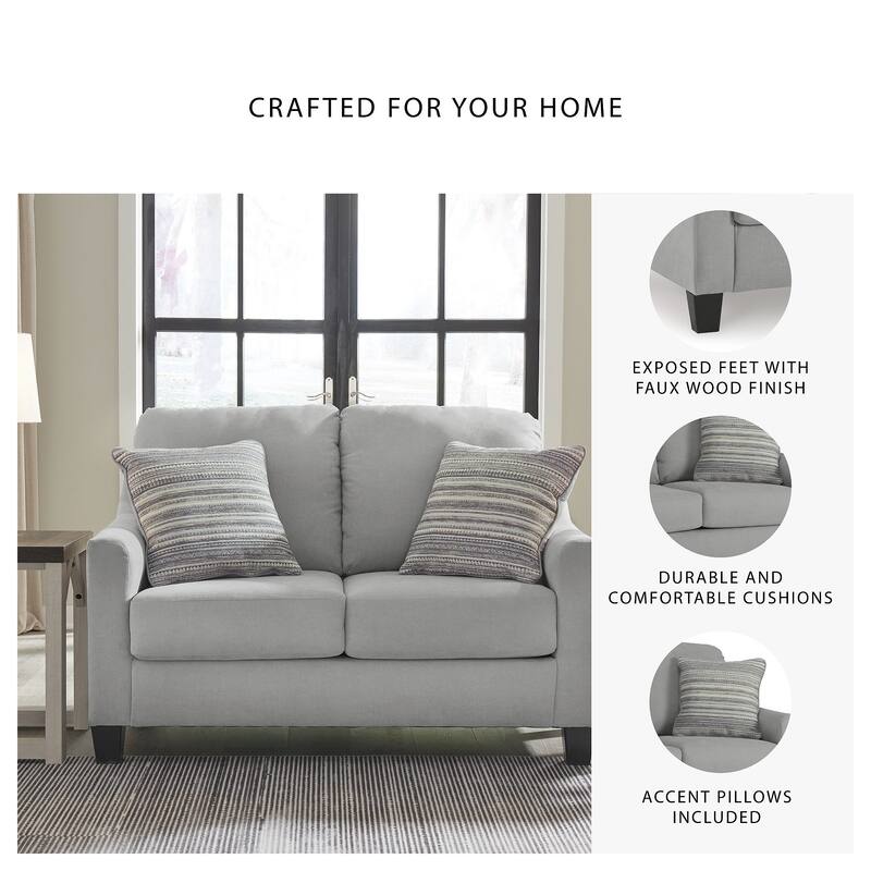 Signature Design by Ashley Adlai Gray Loveseat - 57"W x 39"D x 40"H