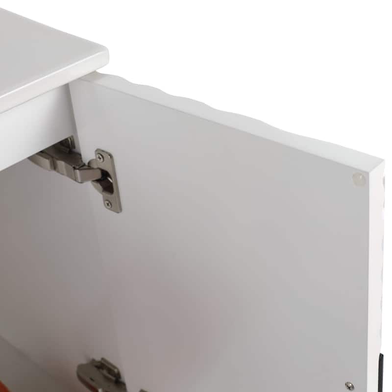Pellabay Modern Bathroom Vanity with Fluted Circular Doors - Sink Included