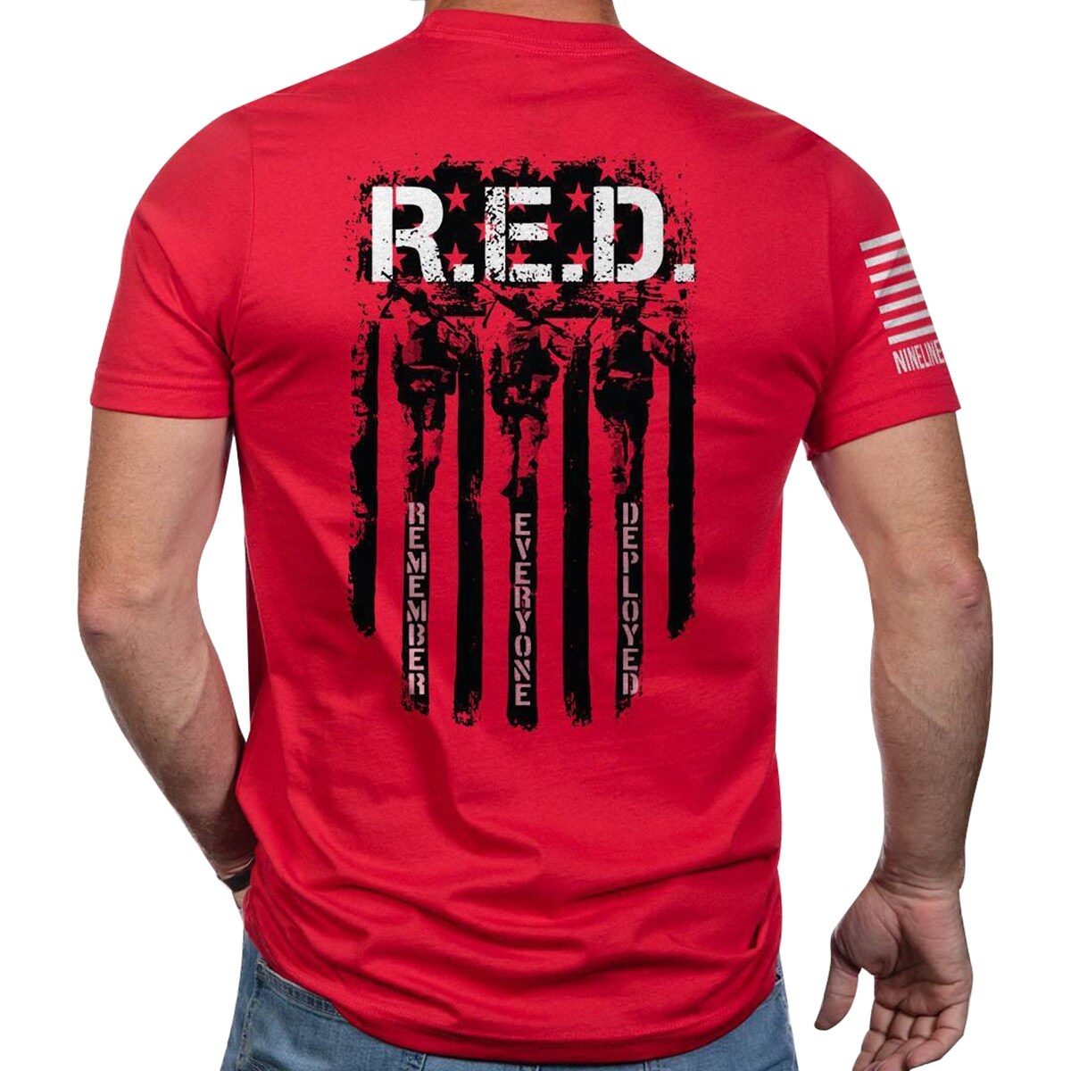 Nine Line Apparel R E D Short Sleeve T Shirt Red Overstock 29012679 S