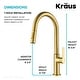 preview thumbnail 40 of 167, Kraus 2-Function 1-Handle 1-Hole Pulldown Sprayer Brass Kitchen Faucet
