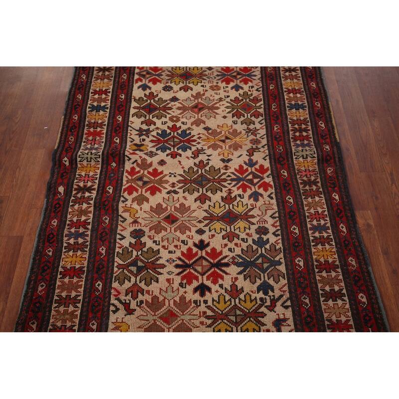 Kazak Vegetable Dye Foyer Rug Hand-Knotted Wool Carpet - 3'5"x 5'3"