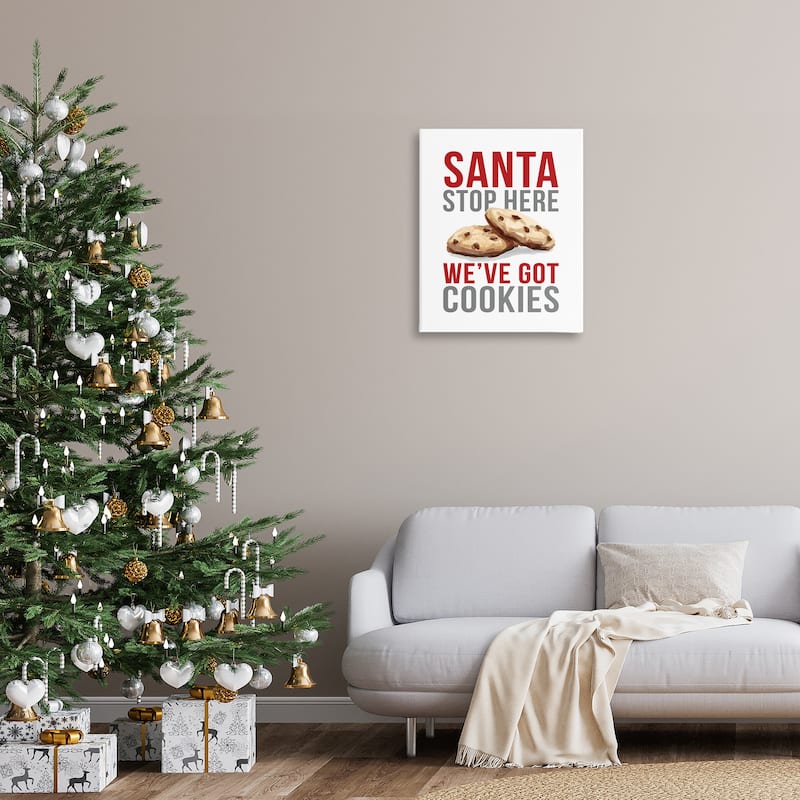 Stupell Santa We Have Cookies Canvas Wall Art Design By Dogwood Portfolio