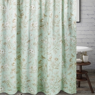 Greenland Home Fashions Olivia Butterfly Garden Bath & Shower Curtain