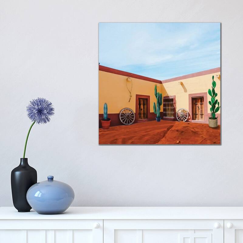 iCanvas "A Farmhouse In The Mexican Desert" by Ievgeniia Bidiuk Canvas Print - 18x18x1.5