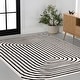 preview thumbnail 9 of 24, JONATHAN Y Anders High-Low Modern Scandinavian Arch Stripe Monotone Ivory Indoor/Outdoor Rug