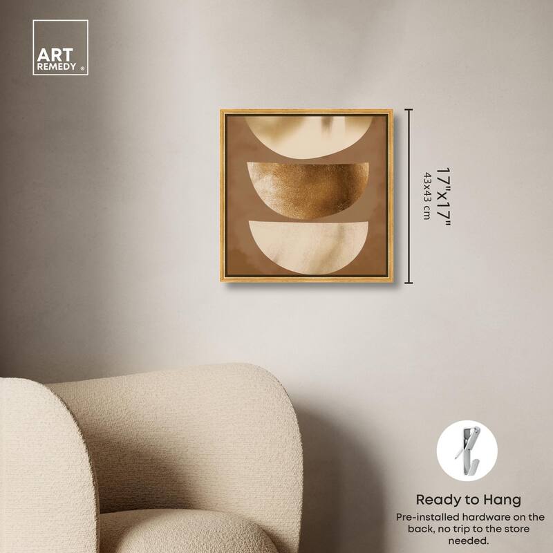 Golden Crescents I Canvas by Art Remedy