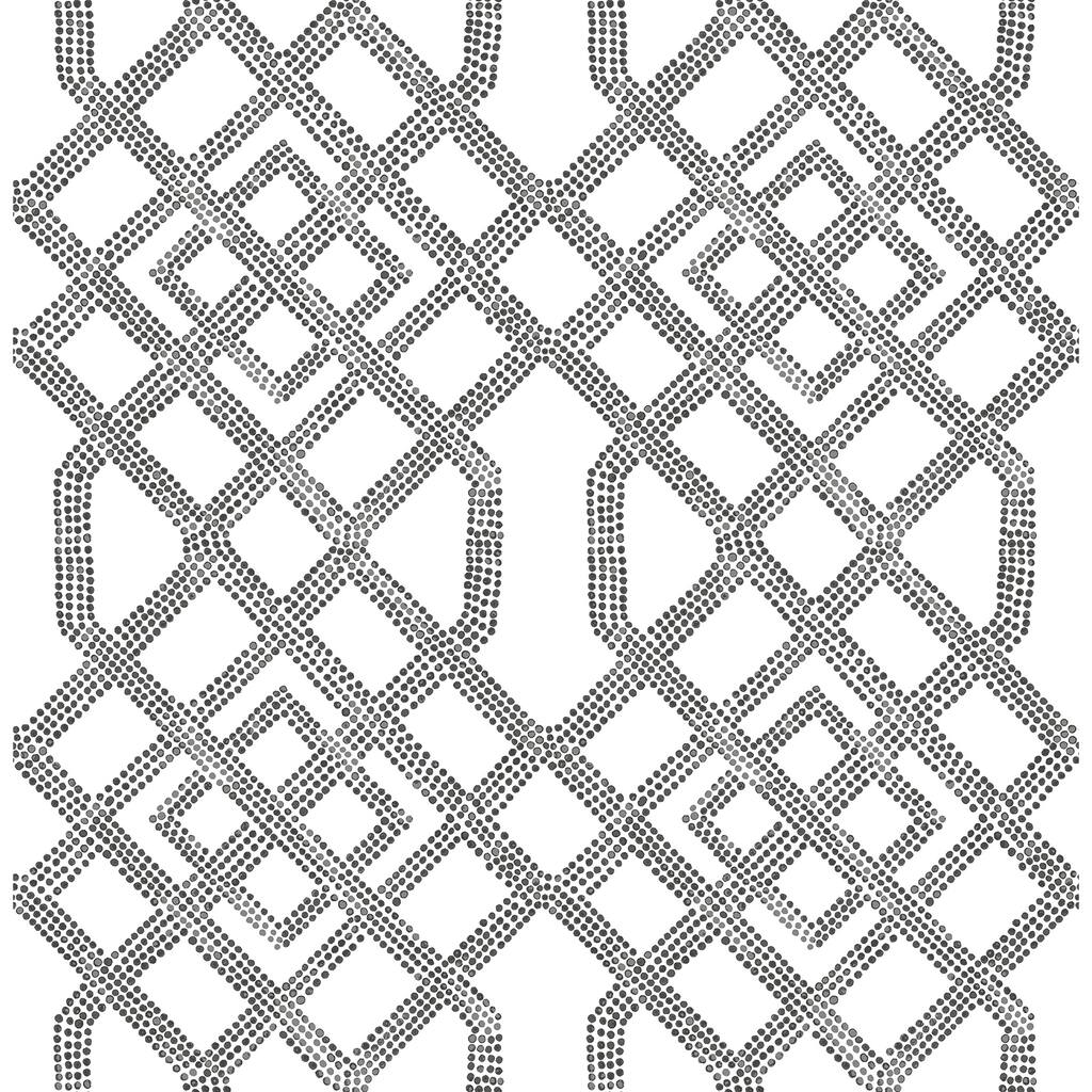 Trellis Madison Traverse Black Trellis Wallpaper