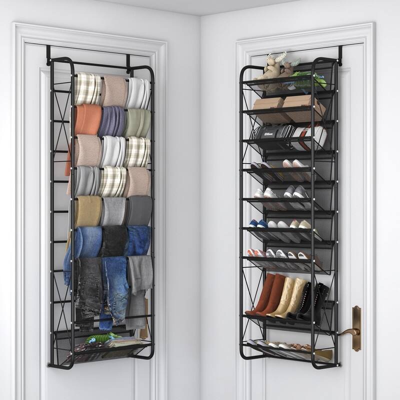 10 Tier Over The Door Shoe Organizer