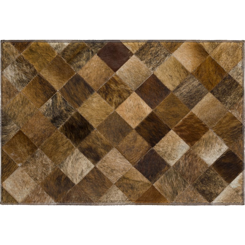 Premium Washable Super Soft Faux Cowhide Mayfield Rug