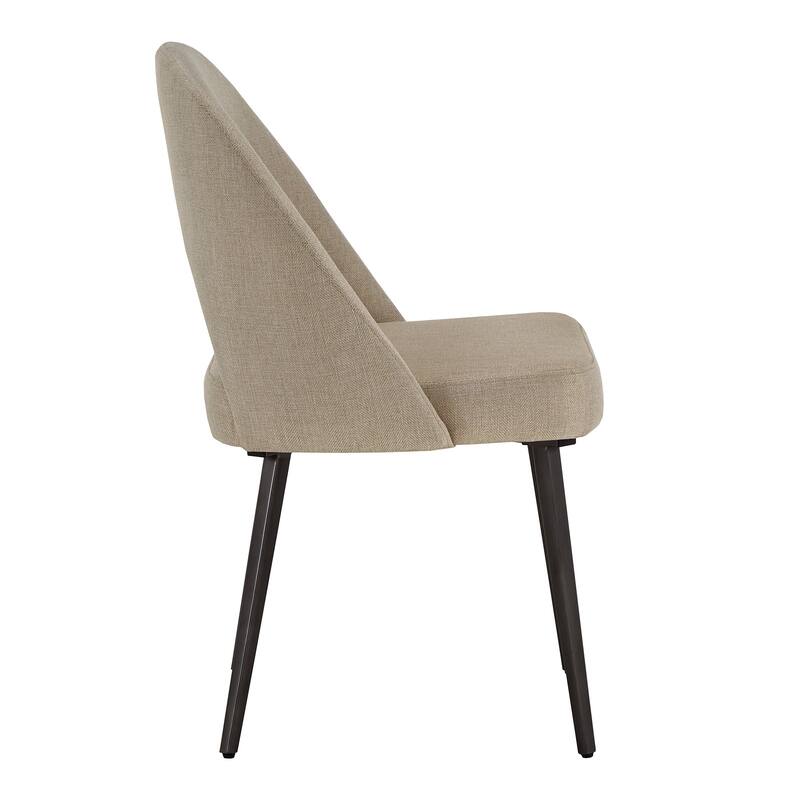 Presley Wood Finish Dining Table with Upholstered Chairs Set by iNSPIRE Q Modern