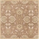preview thumbnail 63 of 122, Patchway Handmade Classic Floral Wool Area Rug 4' Square - Grey - Runner