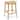 Costway 1/2/4 PCS 29" Teak Wood Bar Stool with Footrest & Saddle Seat