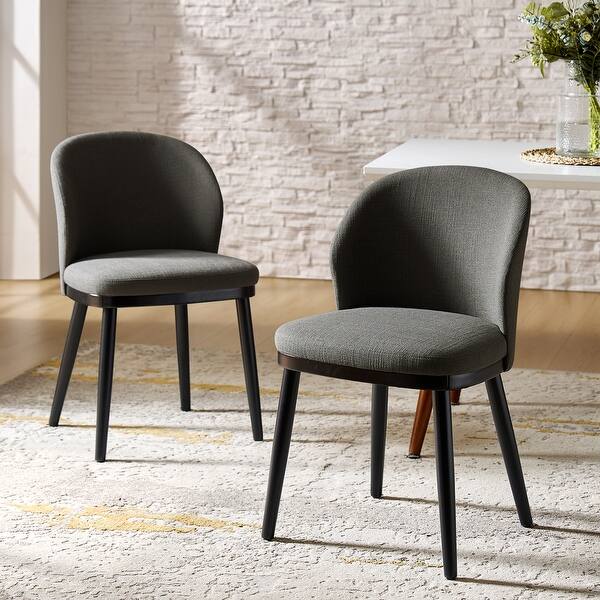Arene Modern Dining Chair with curved backrest Set of 2 by HULALA HOME