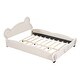 preview thumbnail 45 of 59, Lovely Upholstered Platform Bed Grounded Bed Velvet Fabric with Bear-Shaped Headboard and Footboard, No Box Spring Needed