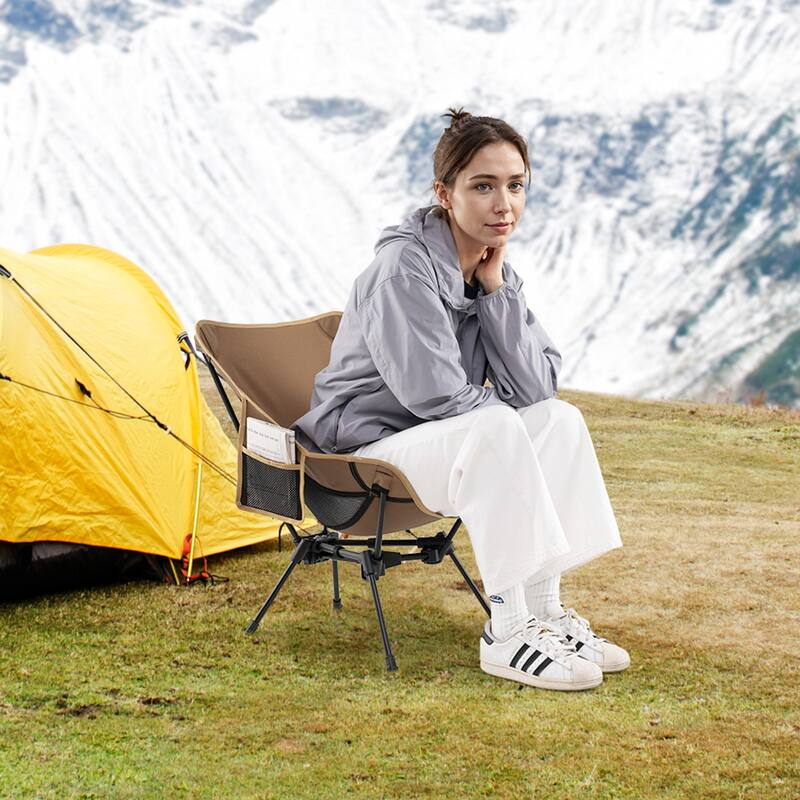 Gymax Ultra-Lightweight Camping Chair Portable Lawn Chair w/Triangular