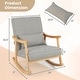 preview thumbnail 10 of 8, Costway Upholstered Rocking Chair with Pillow Rocking Armchair with - See Details
