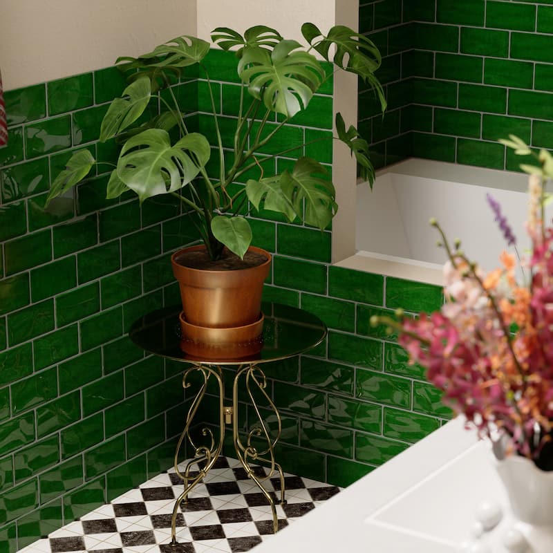 Merola Tile Viva Antic Verde 3" x 6" Ceramic Wall Tile