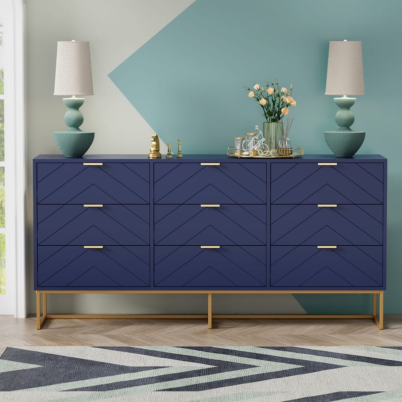9 Drawer Chest Of Dresser Storage Tower Cabinet Bedroom Organizer Living Room