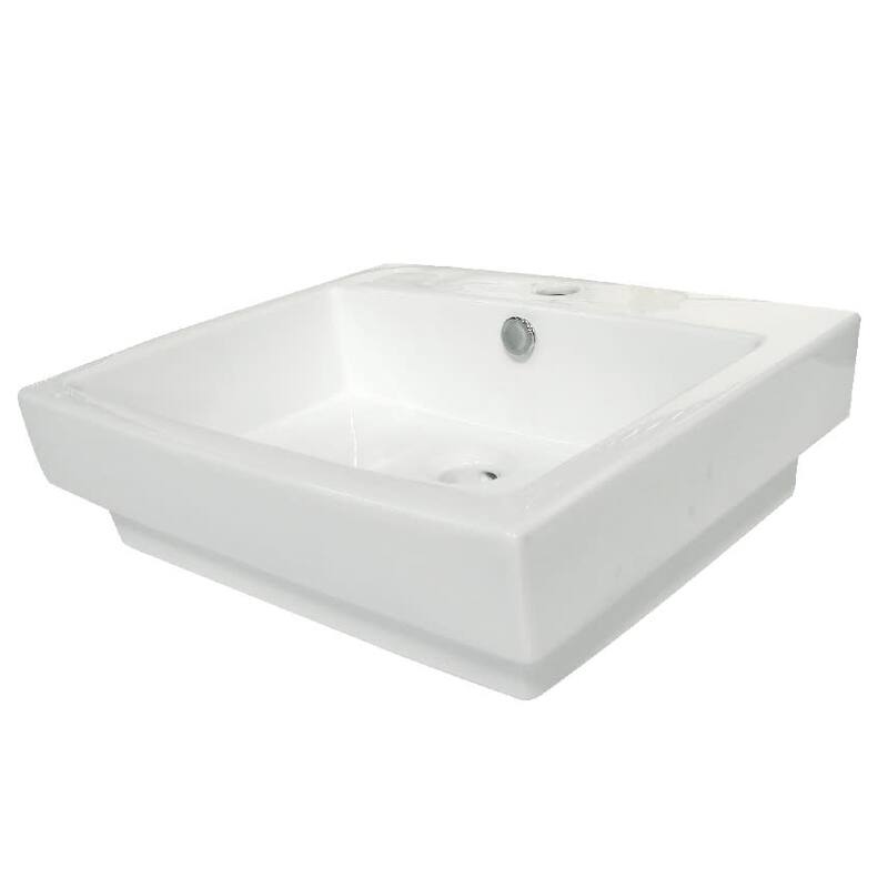 Kingston Brass Plaza 23-3/4" Rectangular Vitreous China Vessel Sink - White