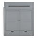 preview thumbnail 11 of 14, Gray Full Size Wooden Loft Bed with Wardrobe, Desk, and Shelves