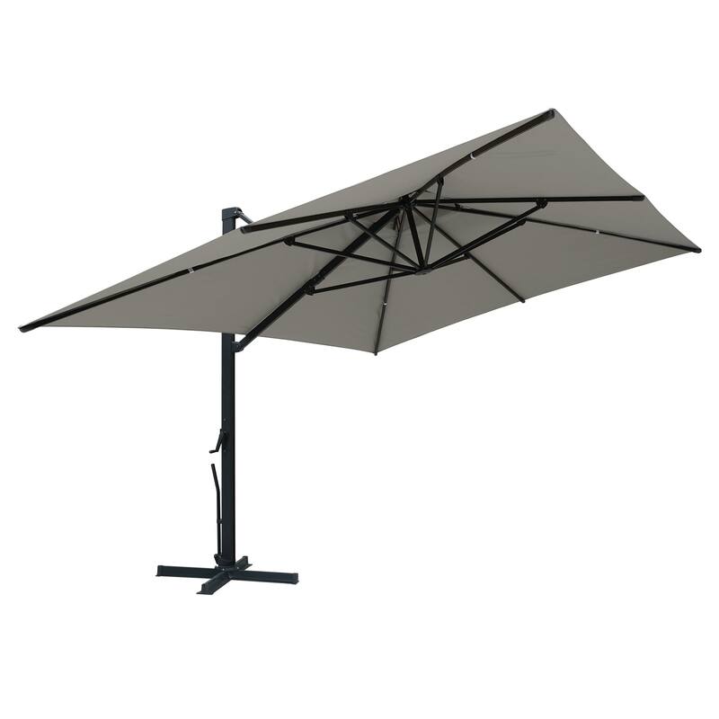 13-Ft Aluminum Dual-Roof Cantilever Umbrella