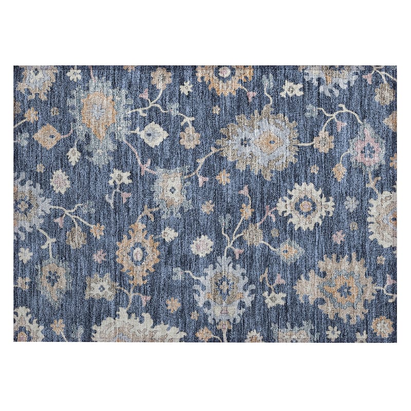 Machine Washable Indoor/ Outdoor Traditional Persian Chantille Rug
