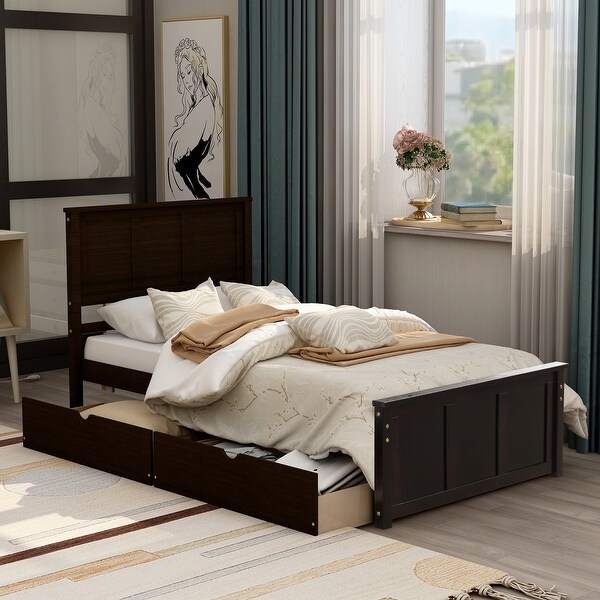 Twin platform shop bed on wheels