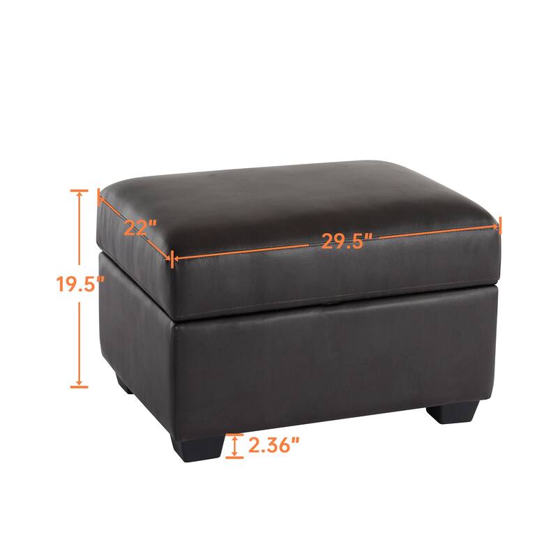Morden Fort Tufted Storage Ottoman, Rectangular Footstool