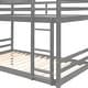preview thumbnail 31 of 41, Twin Bunk Bed,Wooden,High Guardrail,Ladder,Kids Teens,Dorm Guest