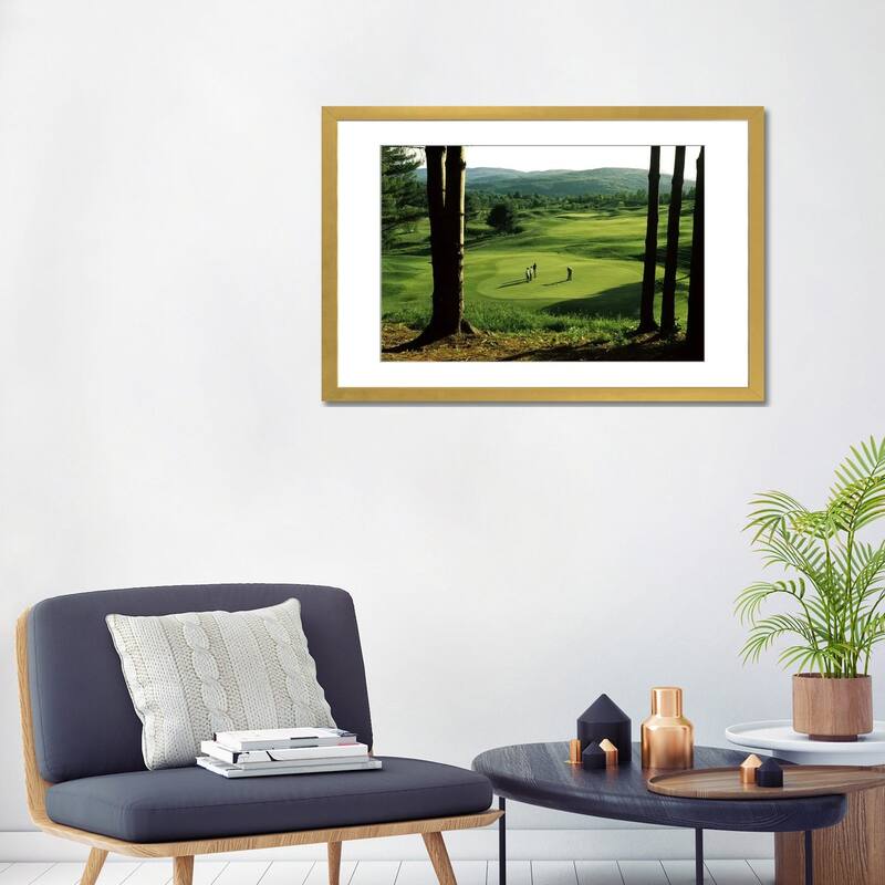 iCanvas "Golfers On A Green, Country Club Of Vermont, Waterbury, Washington County, Vermont, USA" by Panoramic Images