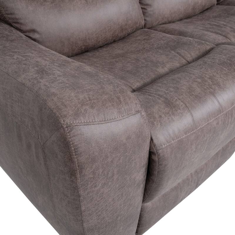 Furniture of America Evelio Modern Oversized Power Recline Loveseat with USB Ports
