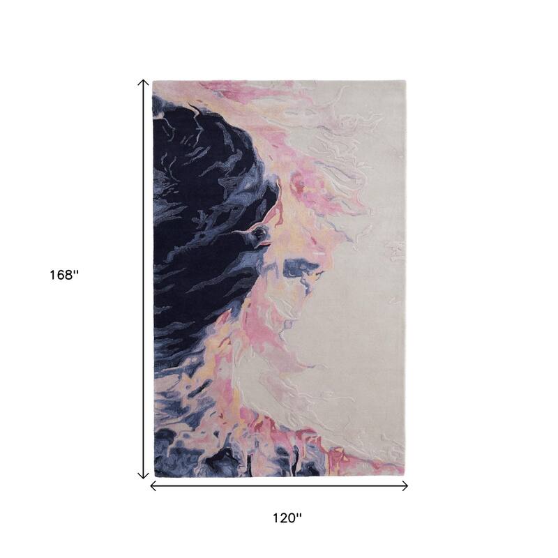 HomeRoots Abstract Bohemian Rectangle Area Rug