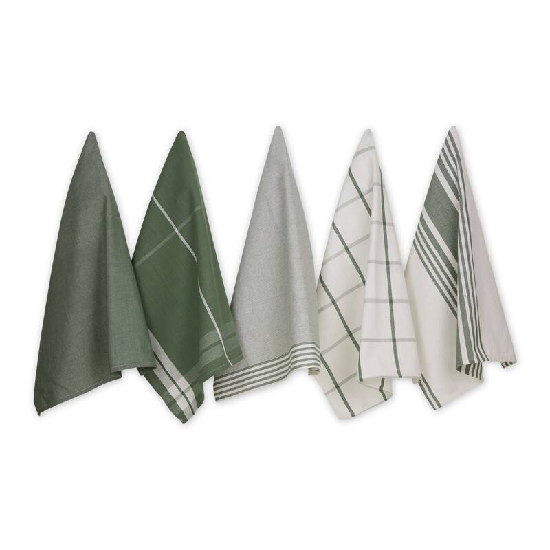 Classic Oversized Woven Dishtowels (Set of 5)