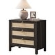 preview thumbnail 7 of 37, Set of 2 Farmhouse Style Nightstands with 3 Drawers