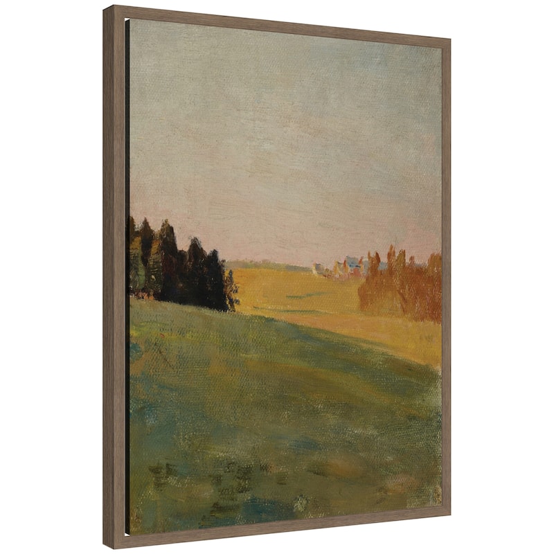 Kate and Laurel Evening 1910 Jan Ciaglinski Vertical by Nostalgia Prints Framed Canvas Wall Art Print - 18 x 24