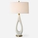 preview thumbnail 1 of 6, Uttermost Promenade White Table Lamp - 33.25" H X 18" W X 12" D