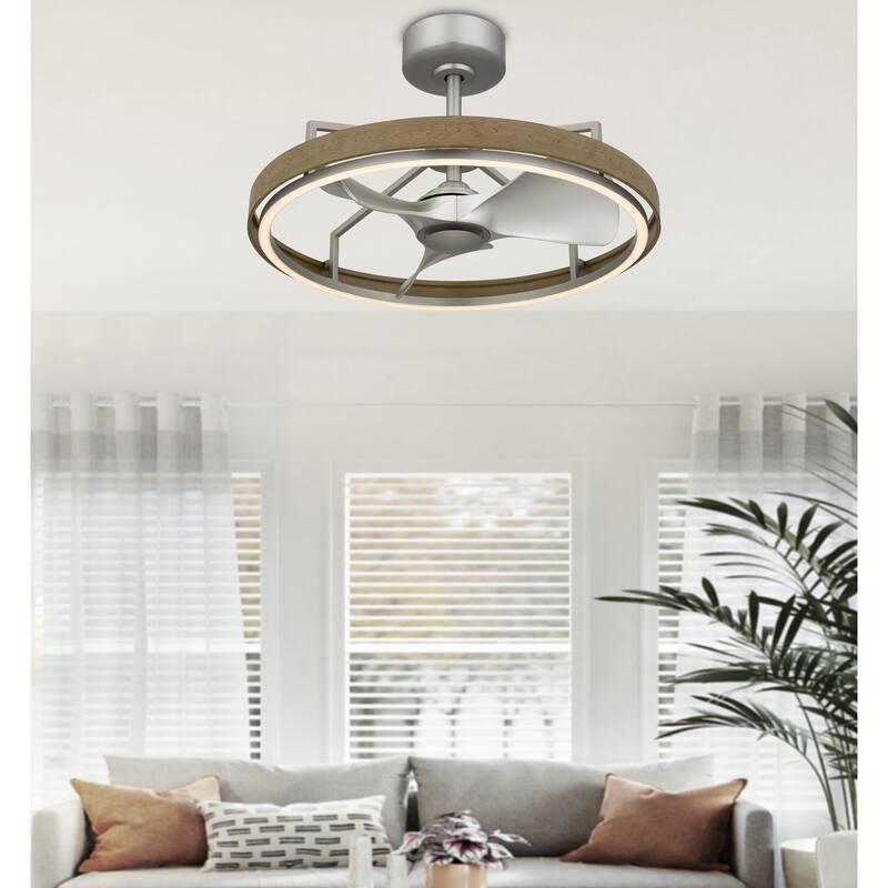 Arroyo 16.37 " Height Brushed Steel Metal Fan - One Size