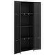 preview thumbnail 3 of 10, vidaXL Garden Storage Cabinet Black 23.2"x15.7"x70.9" Poly Rattan