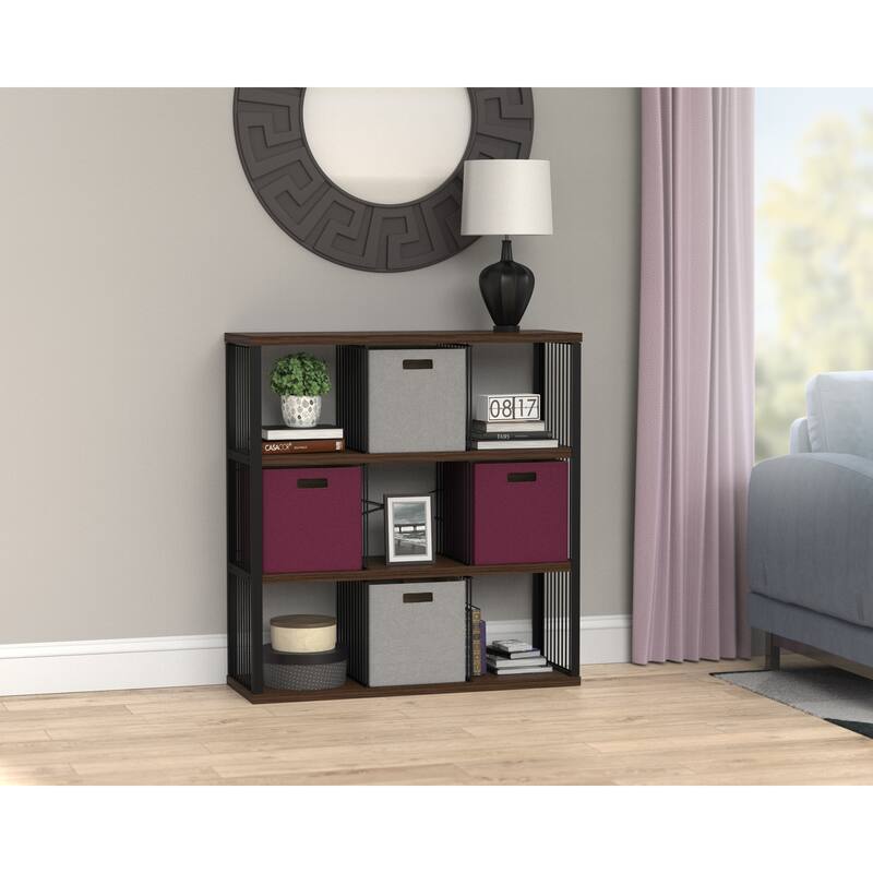 ClosetMaid Steel Frame 9-Cube Organizer - Apple Walnut