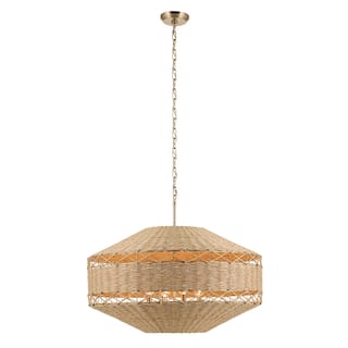 Kichler Lighting Lulo 30.25 Inch 1 Light Pendant with Handwoven Natural Cord in Champagne Bronze