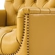 preview thumbnail 53 of 68, HULALA HOME Wemer Traditional Genuine Leather Armchair with Tufted Back