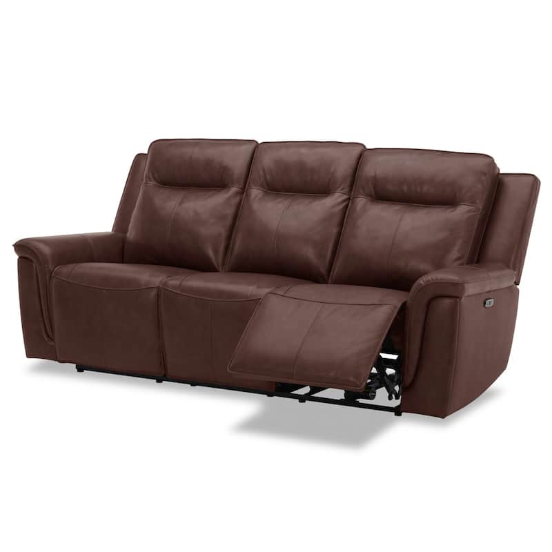 Liberty Furniture Avery Power Reclining Sofa Couch Cognac Leather - Width 88'' x Dept 39'' x Height 41''