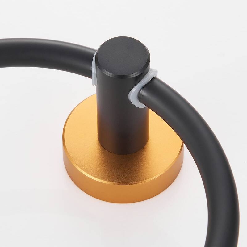 3 Piece Bathroom Hardware Set Wall Mount Adjustable Towel Bar, Hand Towel Ring, Toilet Paper Holder With Mounting Hardware